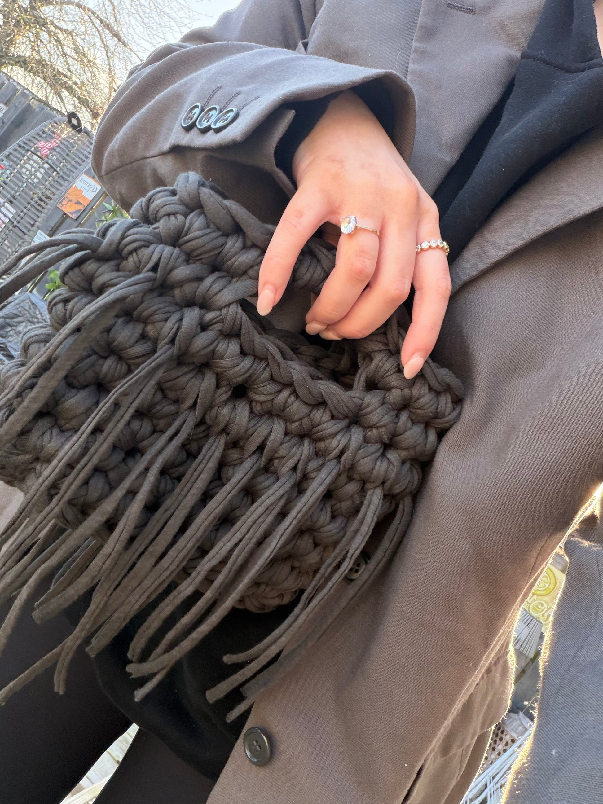 The Kayleigh Bag - Dark Grey / Brown