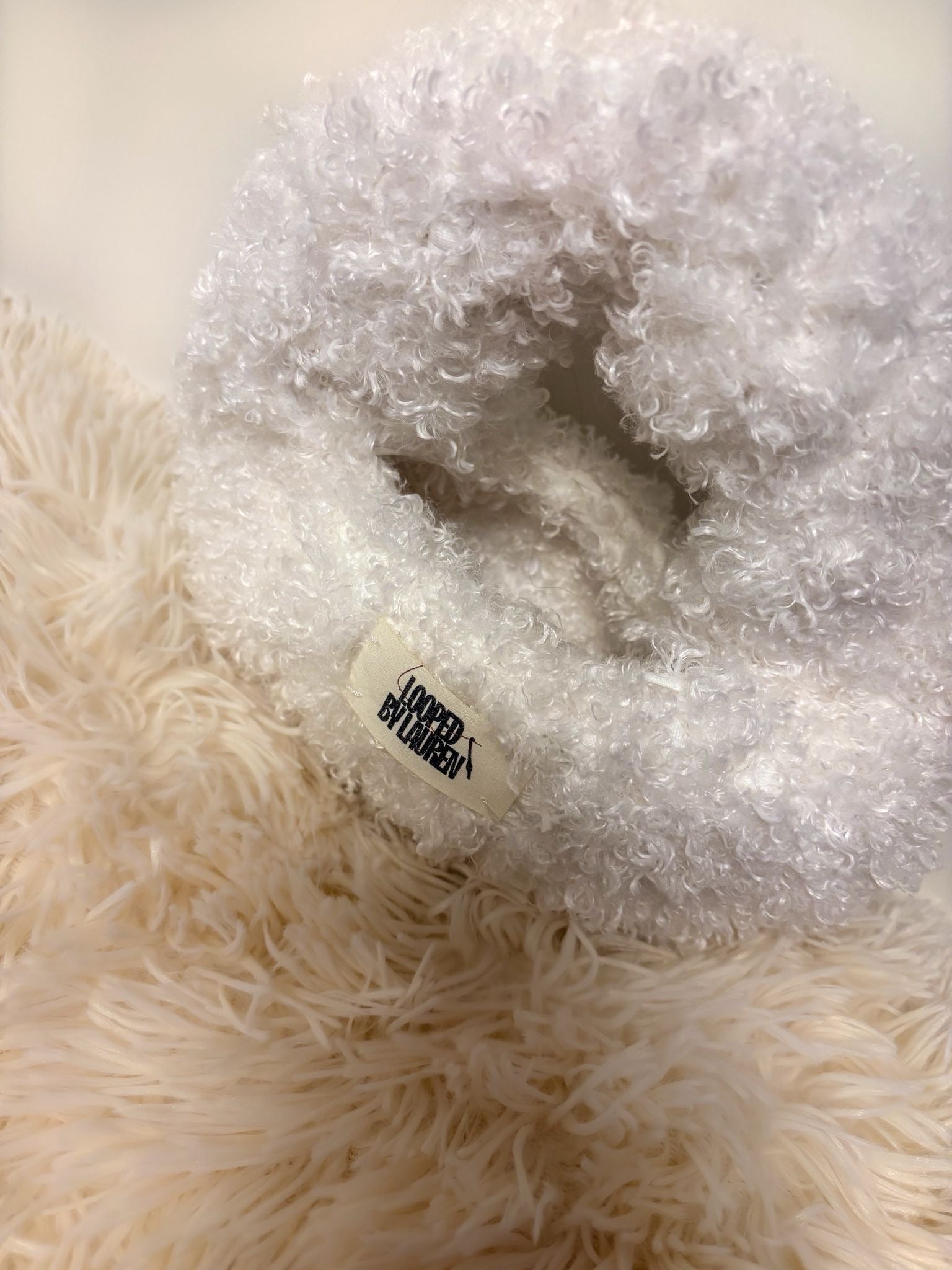 The Kara Bag - White Fluffy