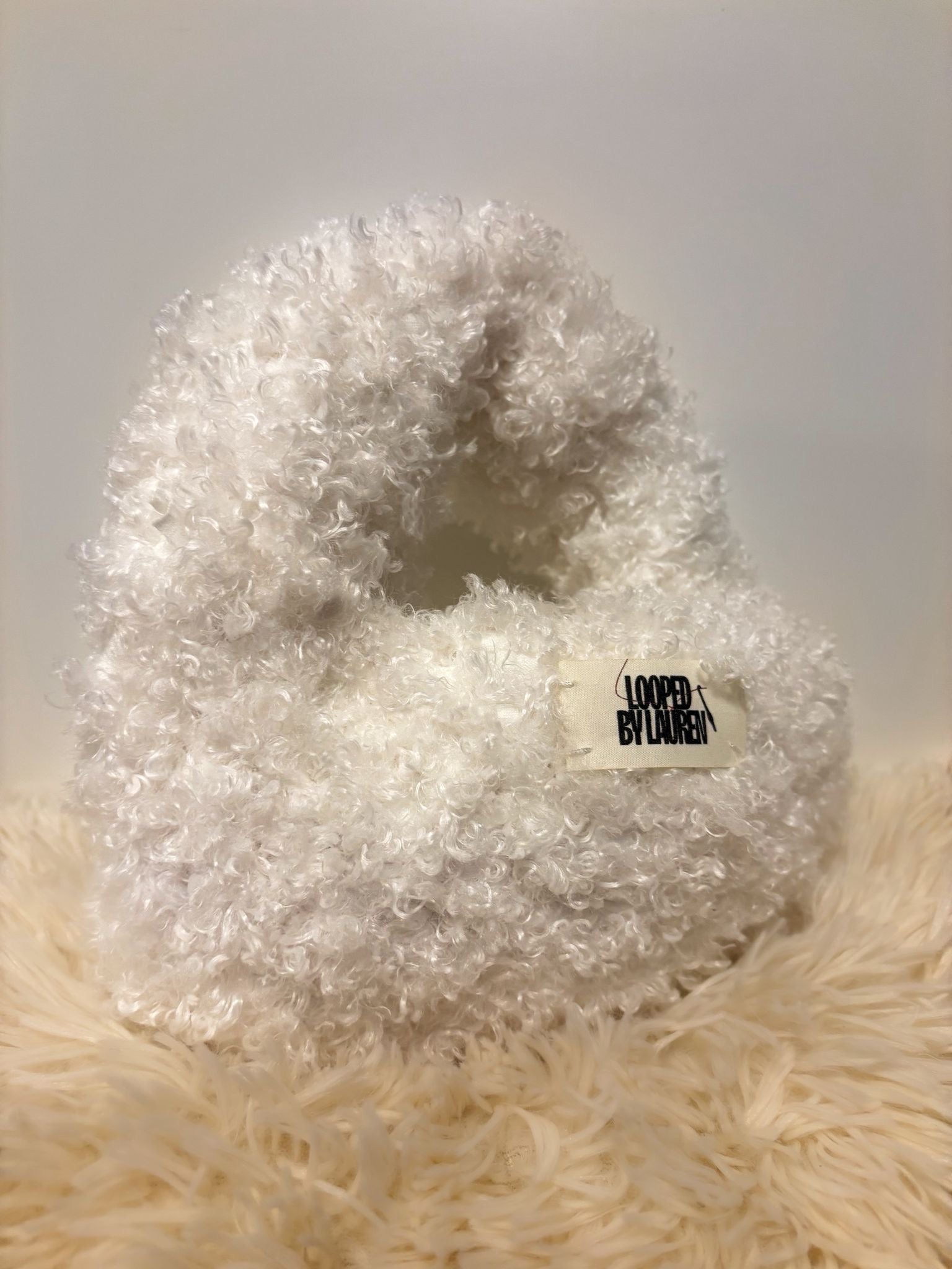 The Kara Bag - White Fluffy