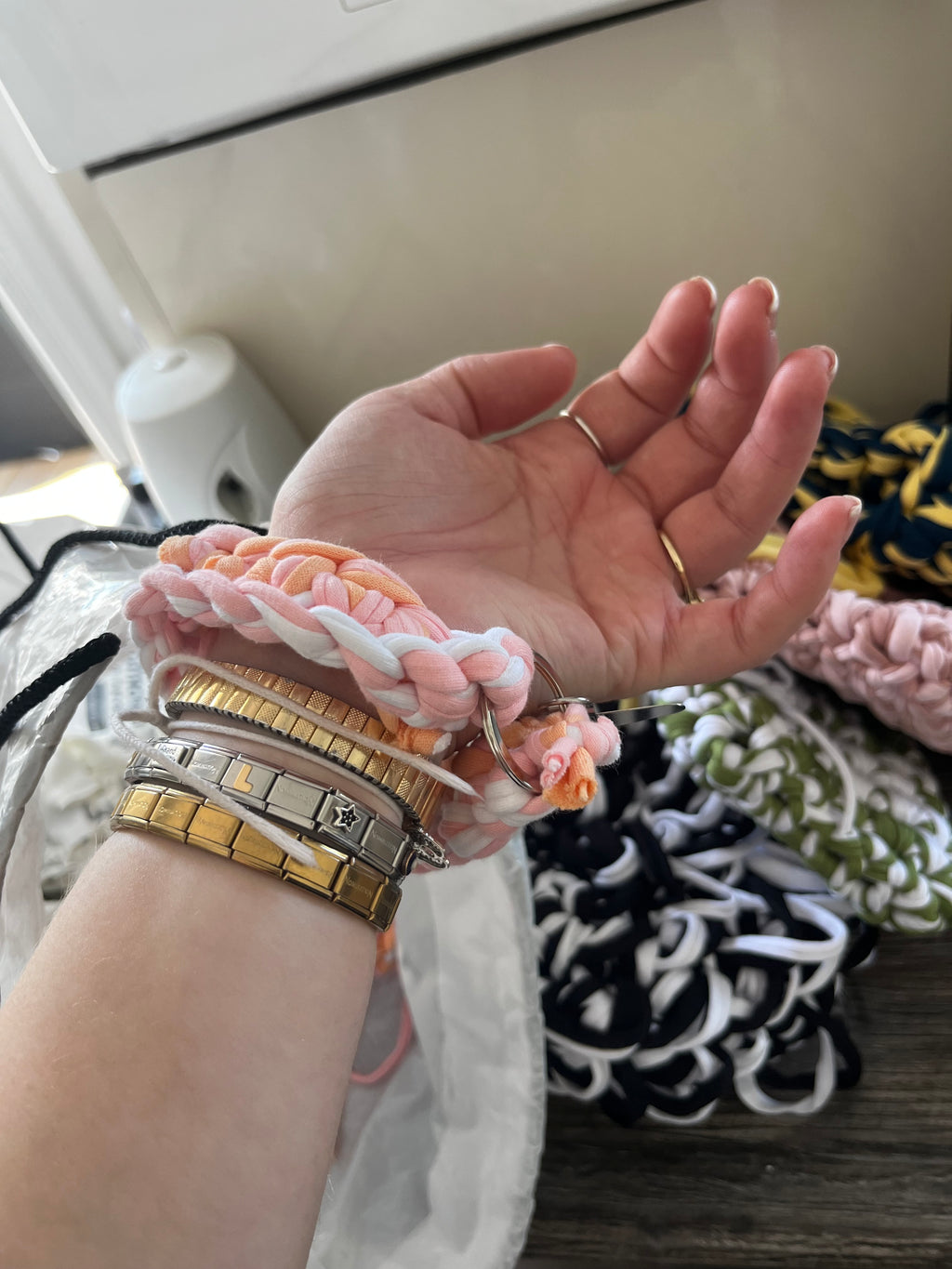 Phone Wristlet - Pink & Peach