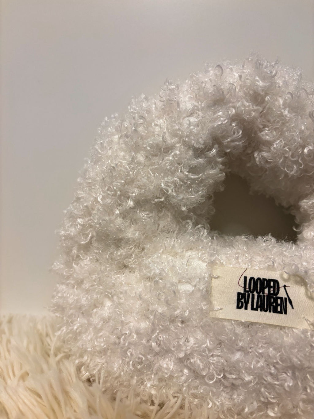 The Kara Bag - White Fluffy