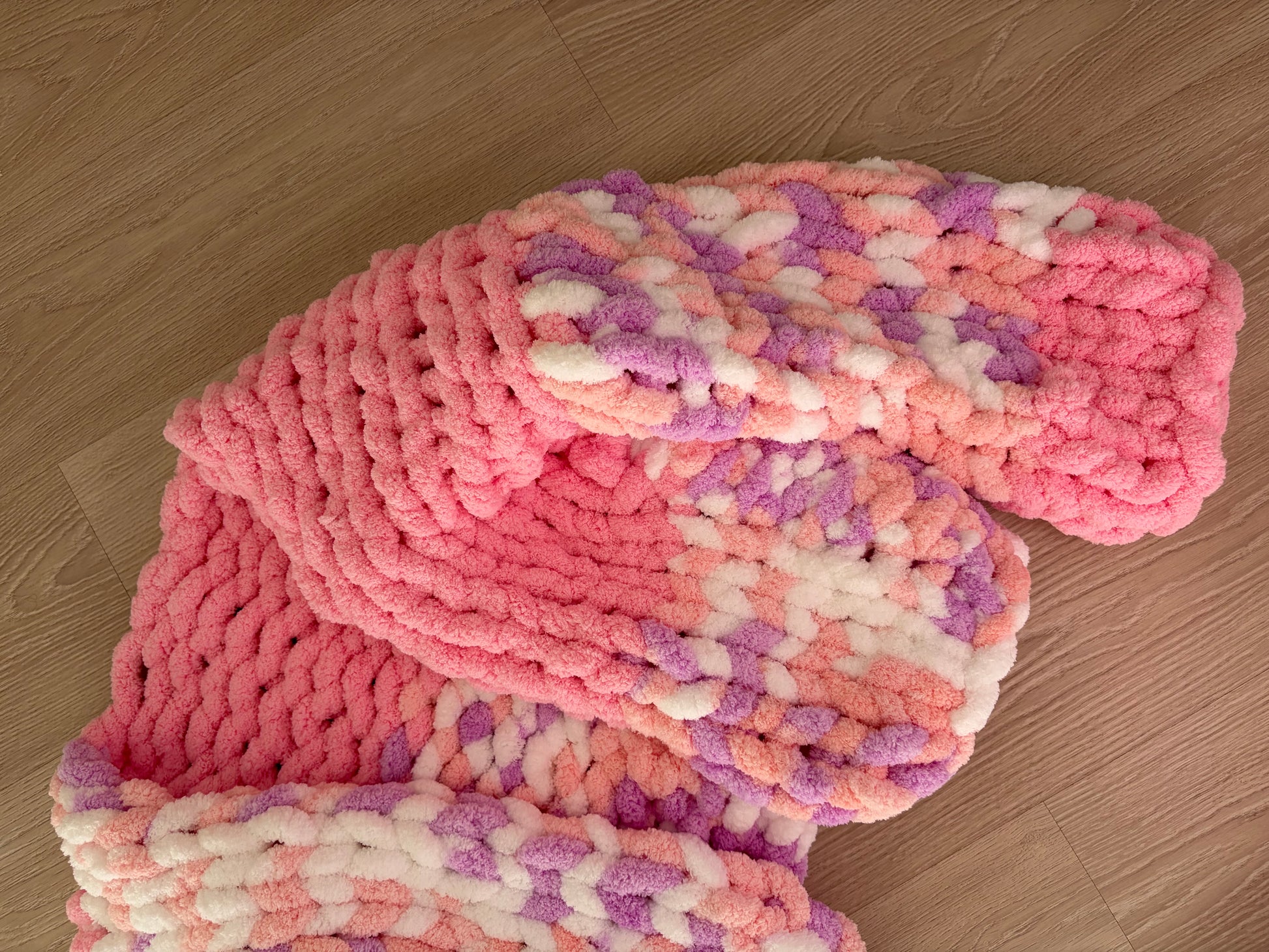 Chunky Knit Cardigan - Pink Tones