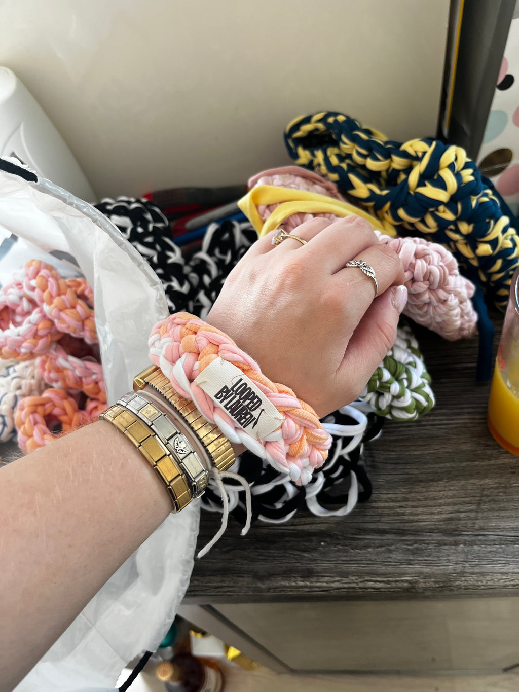 Phone Wristlet - Pink & Peach