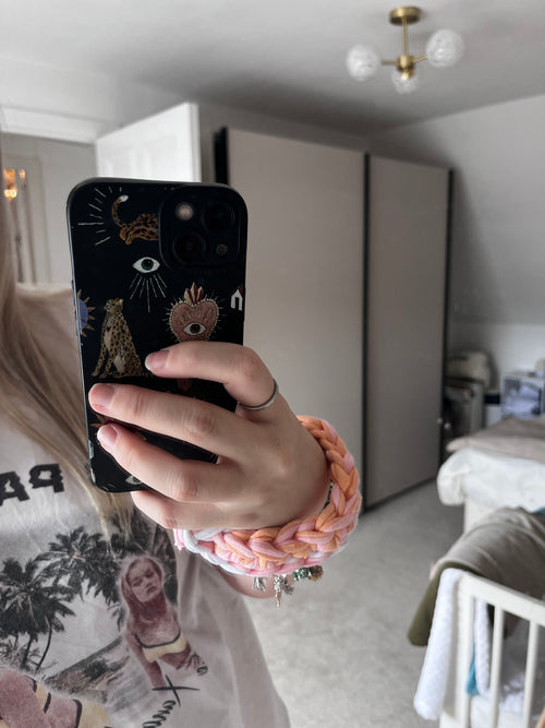 Phone Wristlet - Pink & Peach
