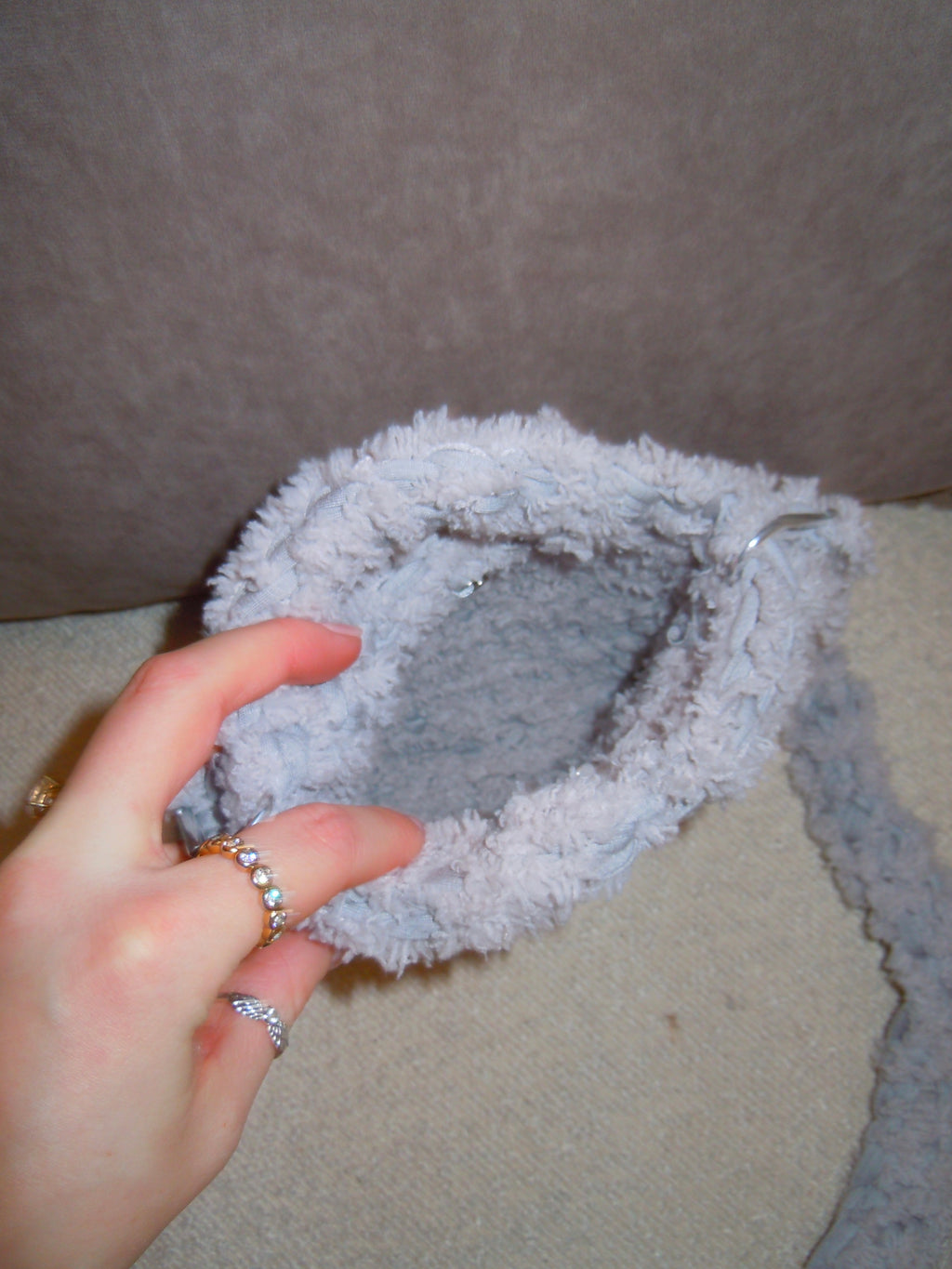 The Kayleigh Bag - Mini Grey Fuzzy